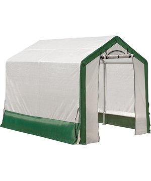 
De mobiele kas van ShelterLogic is eenvoudig op te zetten . en demontage ideaal voor seizoensgebruik. Met name tomaten kunnen in deze kas veilig worden beschermd en geteeld. Het hoogwaardige zeildoek van polyethyleen (160 g/m²) is dankzij een speciale afdichting en naadloze verwerking UV-bestendig en absoluut waterdicht. Het massieve frame van 3,5 cm dik staal is extra gecoat en daardoor optimaal beschermd tegen roest en weersinvloeden. Een lange levensduur en lang tuinplezier zijn gegarandeerd. Gepatenteerde stabilisatoren (ShelterLogic® 3X Steel Stabilizers) zorgen voor een bijzonder hoog draagvermogen van de constructie? drie keer hoger dan andere foliekassen. Twee ramen zorgen voor een evenwichtige luchtcirculatie in de kas: één in de deur bij de entree en één aan de achterkant. De zijwanden kunnen eenvoudig worden opgerold en bevestigd, waardoor ook bij hoge temperaturen in de zomer een optimale ventilatie wordt gegarandeerd. Je planten worden beschermd door de geïntegreerde klamboes. Bij de levering zijn 4 stormankers inbegrepen, die een veilige bevestiging aan de grond garanderen. Vloer. Een fundering is niet nodig. Kenmerken:Afmetingen verpakking: LxBxH 120,5x37x17,5cm Gewicht: 29,1kgMerk: ShelterLogic®Kleur:  Wit/GroenBescherming van planten met klamboeOptimale ventilatie en luchtcirculatieZeer snelle montage en demontageKas, polytunnel, tomatenhuis, gewasbeschermingUV-bestendig en waterdicht polyethyleen zeildoek (160g/m²)Premium gecoat stalen frame (3,5 cm)Ramen in de achterwand en deurShelterLogic® 3X-technologie voor extreme veerkracht4 stuks grondankers (38cm) - Afmeting: - Kleur: Wit - Materiaal: Staal