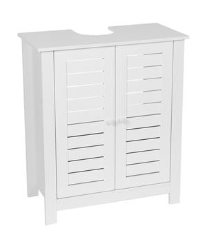 
Deze ruime wastafel onderkast met 2 draaideurtjes biedt een extra opslagruimte voor uw badkamerproducten zoals handdoeken, douche en toilet artikelen, schoonmaakproducten en andere accessoires. Het kastje past onder je wastafel en je hebt hiermee snel en eenvoudig extra opslag ruimte de badkamer. Deze wastafel onderkast maakt onderdeel uit de complete badkamerserie Santorini waarin we diverse badkamermeubels leveren. Je kunt dus ook de producten combineren in je badkamer.Het kastje bedekt de sifon en afvoer en daarmee een echte opruimer, waardoor je badkamer netter wordt. In de bovenkant is een ruime standaard uitsparing voor de wastafel afvoer, maar indien gewenst kan deze natuurlijk aangepast worden met een decoupeerzaag. In het kastje bevind zich twee handige legplanken waardoor het kastje efficiënt in te delen is. De open handgrepen voorkomen dat je je bezeerd aan een deurknop die uitsteekt. De kast maakt onderdeel uit van een complete badkamer meubel serie, genaamd 'Santorini'. Kenmerken wastafelonderkast Santorini:Materiaal: Gelakt MDFAfmetingen: 30x60x70 cmUitsparing voor afvoerpijp van de wastafel2 deurtjes2 legplankenKleur: WitOnderdeel uit de complete badkamerserie SantoriniWordt ongemonteerd afgeleverd inclusief montage handleiding Dit kastje in korte tijd gemonteerdU ontvangt: wastafel onderkastmontagemateriaalmontage-instructies - Afmeting: - Kleur: Wit - Materiaal: MDF