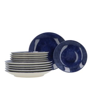 
Set van 6-persoons servies,12 delig van keramiek, kleur Blauw. De servies serie Casa Azul is een mooi modern servies. Het servies is gemaakt van sterk keramiek en heeft een mooie geglazuurde blauwe kleur zoals dat nu populair is, gemaakt met het reactive glazing proces.  Het ontbijtbord is 21 cm doorsnede, het dinerbord heeft een diameter van 27 cm en is 2 cm hoog.Productkenmerken:1 set van 12 borden:  6x ontbijt, 6x dinerKleur: Blauw geglazuurdAfwerking: glansMateriaal: keramiekOvenbestendigVaatwasserbestendigMagnetronbestendig - Afmeting: - Kleur: Blauw - Materiaal: Aardewerk
