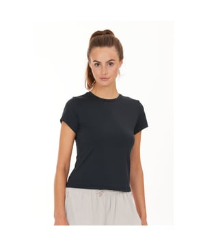 
Athlecia Training Sporttops van het materiaal en in de kleur 999 Black/black/white.