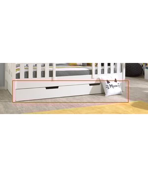 
Deze bedlade in wit uit de HOUSEBED collectie is gemaakt uit massief grenen en kan gecombineerd worden met alle bedden uit dezelfde collectie. Er zijn wieltjes voorzien zodat de lade gemakkelijk kan worden in- en uitgetrokken. het rolbed kan ingezet worden als extra slaapplaats voor logees of als opbergruimte.Ontdek de belangrijkste kenmerken van dit product in onderstaande punten:- Witte bedlade- Massief grenen- Wieltjes- Extra slaapplaats- Opbergruimte- Exclusief matras en bedlinnenAndere zaken die goed zijn om te weten:- Trendy stijl- In slechts 30 minuten gemonteerd- Het pakket wordt in 1 dozen geleverd- Het artikel is afgewerkt met een Lak- Volgens de hoogste normen gecertificeerd. gecertificeerd- Gemaakt van FSC gekeurd hout- Inclusief lattenbodem- Gemaakt van Combinatie van massief grenen EN MDF- Geen Soft-CloseOver het merkVipack is een familiebedrijf gespecialiseerd in de ontwikkeling en distributie van meubilair voor kinderen en jongeren. Onze kracht is de voortdurende ontwikkeling van nieuwe producten volgens de laatste trends van vandaag. Hierdoor kunnen we een breed assortiment commerciële producten met een eigentijdse look aanbieden tegen een betaalbare prijs.Ons assortiment omvat een verscheidenheid aan zorgvuldig vervaardigde stukken. Elk item is zorgvuldig ontworpen voor zowel kinderen als ouders. We besteden speciale aandacht aan details zoals ergonomie, veelzijdigheid en gebruiksgemak, zodat onze meubels naadloos in je dagelijkse routine passen. Van stevige constructies en niet-giftige materialen tot veilige sluitingen en gladde afwerkingen, elk aspect van onze meubels is zorgvuldig ontworpen om je kleintje een veilige en stijlvolle omgeving te bieden.  - Afmeting: 90 x 195 cm - Kleur: Wit - Materiaal: Hout