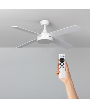 
Stille Plafondventilator Borell 132cm – Energiezuinig & Fluisterstil De Stille Plafondventilator Borell 132cm met 38W motor is de perfecte combinatie van design, functionaliteit en efficiëntie. Met zijn stille werking en optionele LED-verlichting biedt deze ventilator een comfortabele en stijlvolle oplossing voor elk interieur. Lichtoptie: Deze ventilator wordt geleverd met LED-verlichting. Wil je een variant zonder lamp? Bekijk de ventilatoren zonder lamp.  Waarom kiezen voor de Borell plafondventilator?  Extreem stille DC-motor – Ideaal voor slaapkamers en kantoren.  Energiezuinig – Tot 70% lager stroomverbruik dan AC-motoren.  6 snelheden – Van zachte bries tot krachtige luchtstroom.  Omkeerbare functie (Zomer/Winter) – Houdt je koel in de zomer en bespaart energie in de winter.  Stijlvol & veelzijdig – Beschikbaar in verschillende kleuren en formaten.  Technische Specificaties Diameter: 132 cm Maximale afstand tot plafond: 48 cm Aantal snelheden: 6 Geluidsniveau: Slechts 20 dB op laagste stand Geschikt voor ruimtes: Slaapkamer, Woonkamer, Kantoor, Zolder, gang Verlichting: LED CCT-verlichting (Warm, Neutraal, Koud licht) Energieklasse: AA Voeding: Netstroom (230V) Bediening: Afstandsbediening & wandschakelaar & via de telefoon  Eenvoudige bediening met afstandsbediening De Borell plafondventilator wordt geleverd met een gebruiksvriendelijke afstandsbediening, waarmee je moeiteloos de volgende functies bedient: Aan/uit ️ Instellen van kleurtemperatuur (Warm-Neutraal-Koud) Dimfunctie  6 snelheden ⏳ Timer (1/2/4 uur) Zomer-/winterfunctie (Air Dual Technologie)  Zomer- & Winterfunctie – Energie besparen door slimme luchtcirculatie Dankzij de Air Dual-technologie is deze ventilator perfect voor alle seizoenen: ️ Zomerstand: Koele luchtcirculatie voor een aangenaam binnenklimaat. ️ Winterstand: Verplaatst warme lucht naar beneden en optimaliseert de verwarming.  Wat zit er in de doos?  1x Plafondventilator Borell132cm  1x Afstandsbediening (batterijen inbegrepen)  1x Montagekit + handleiding + LED Module  Veelgestelde vragen → Hoe stil is deze ventilator in decibel (dB)? Onze ventilatoren hebben een DC-motor, waardoor ze tot 50% stiller zijn dan AC-motoren. Het geluidsniveau ligt rond de 24 dB op de laagste stand, wat dus betekent dat dit ultra silent is. → Kan ik deze ventilator bedienen met een wandschakelaar? Ja, de modellen ondersteunen bediening via een wandschakelaar of dimmer. → Hoe installeer ik deze plafondventilator? De ventilator wordt geleverd met een uitgebreide handleiding en montagekit. In het kort: Bevestig de montagebeugel aan het plafond. Sluit de bedrading aan volgens de handleiding. Monteer de ventilator en bladen. Test de afstandsbediening en verlichting. Voor veilige installatie raden we aan een erkende elektricien in te schakelen. → Wat is het stroomverbruik van deze ventilator? Deze ventilator heeft een laag energieverbruik dankzij de DC-motor:  Stand 1: 5W  Stand 3: 15W  Stand 6 (max.): 38W → Hoe kan ik de afstandsbediening synchroniseren? Om de afstandsbediening te koppelen: Sluit de ventilator aan op het lichtnet. Houd de AAN/UIT-knop 8 seconden ingedrukt. De ventilator zal kort knipperen om de synchronisatie te bevestigen. → Wat is de garantie op deze plafondventilator? Onze plafondventilatoren worden geleverd met 5 jaar garantie, zodat je zorgeloos kunt genieten van een optimale luchtcirculatie.  Bestel nu en geniet van een comfortabel binnenklimaat! De Stille Plafondventilator Borell is dé perfecte keuze voor een energiezuinige en stijlvolle luchtcirculatie. Voeg toe aan je winkelwagen en ervaar het zelf! Merk: Cool Breeze Materiaal: Hout Kleur: Wit