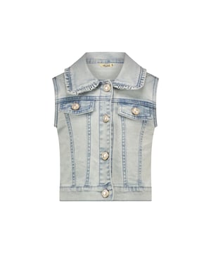 
Le Chic zomer gilet meisjes - denim blauw - Angel

Materiaal 72% katoen,16 %polyesther,2% elastaan
