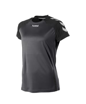 
Hummel Voetbal Trainingskleding Sportshirts van het materiaal en in de kleur 999 Black/black/white.