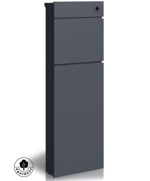 
De staande brievenbus van 4gardenz® met slot, ontworpen om jouw post veilig en droog te houden. Vervaardigd uit hoogwaardig gepoedercoat staal, combineert deze brievenbus duurzaamheid met functionaliteit met een mooi design. Specificaties:Staande brievenbusAfmetingen: ca. 14x40x111 cm (LxBxH)Materiaal: Gepoedercoat staalKleur: AntracietBrievenbus gleuf: ca. 32 x 3 cmArtikelgewicht: ca. 12 kgKlephoogte: ca. 9,5 cmVoorzien van slot met 2 sleutelsKleur: Anthraciet RAL 7016Veilig Slotmechanisme:Veiligheid staat voorop bij onze staande brievenbus. Het geïntegreerde slot biedt gemoedsrust door ervoor te zorgen dat jouw post veilig en beschermd blijft totdat je deze ophaalt. Met twee bijgeleverde sleutels heb jij de controle over wie toegang heeft tot je persoonlijke correspondentie. Waterdichte Bescherming:Onze brievenbus biedt waterdichte bescherming dankzij het slim ontworpen systeem waarbij de klep over de gleuf valt. Hierdoor blijft je post te allen tijde droog en leesbaar, zelfs tijdens hevige regenval. Vergeet verwaterde brieven of onleesbare post – met onze brievenbus ben je verzekerd van optimale bescherming tegen de elementen. Energiebesparing:Kies voor een buitenbrievenbus en verminder de kou die van buiten je huis binnenkomt via de deur, wat resulteert in energiebesparing en een comfortabeler binnenklimaat. Stijlvol Ontwerp:Onze Vrijstaande brievenbussen voegt een vleugje stijl toe aan elke buitenruimte dankzij zijn strakke, moderne ontwerp. Of het nu voor je huis of kantoor is, deze brievenbus zal zeker de aandacht trekken en indruk maken op voorbijgangers.Of je nu op zoek bent naar een praktische oplossing voor je dagelijkse postbezorging of simpelweg je buitenruimte wilt opwaarderen met een functioneel en elegant accent, onze brievenbus met slot is de perfecte keuze. Bestel vandaag nog en ervaar snel het gemak, de veiligheid en de stijl die onze brievenbus te bieden heeft. Omdat jouw post het waard is.  - Afmeting: - Kleur: Antraciet - Materiaal: Staal