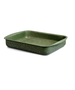 
<p><strong>Korte omschrijving</strong></p>
<ul>
<li>Anti-kleefcoating VEGETEK krasbestendig en natuurlijk PFOS en PFOA vrij</li>
<li>Groene binnen- en buitenzijde, gemaakt met plantenextracten</li>
<li>Perfecte hitte geleiding tot aan de bovenrand tijdens het bakken</li>
<li>100% gerecycled</li>
</ul>
<p><strong>Uitgebreide omschrijving</strong></p>
<p>De Natura is de eerste, 100% Recycled, "Groene" ovenschaal met een anti-kleef laag gemaakt van plantenextracten. De pan-body is van ge-recycled materiaal gemaakt. De Natura braadslede is geschikt voor: gas, elektra, keramisch, halogeen en de oven.</p>
<p> </p>
<p><