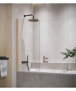 
Badwand Torino goud is een draaibaar badscherm vervaardigd uit veiligheidsglas. De wand wordt geleverd met profielen en strips. De badwand is gemakkelijk te installeren en al het benodigde montagemateriaal hiervoor is inbegrepen.De wand kan direct op de badrand geplaatst worden. Vanwege het draaibare profiel wat tegen de muur geplaatst wordt, kan de volledige wand worden weggedraaid.Afmetingen: 80 x 140 cmBadwand Torino is behandeld met nano coating, wat ervoor zorgt dat kalk en zeepresten zich minder makkelijk hechten aan het glas. De wand wordt bevestigd in een goud profiel welke tegen de muur moet worden bevestigd. Onder de wand wordt een rubberen strip geplaatst om het geheel waterdicht te maken. Het plaatsen van de wand in spiegelbeeld is ook mogelijk.Kenmerken- Badwand inclusief profielen en strips- Gemakkelijk te monteren op iedere badrand- Inclusief draaibaar muurprofiel- In Merk: Badplaats Kleur: Goud profiel, Transparant glas