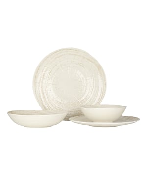 
Voeg een zijdezacht tintje toe aan uw keuken en leven met onze unieke collecties. Rinart porselein streeft ernaar om de traditie van het verleden duurzamer te maken met de moderne ontwerpen van de toekomst. Om dit doel te bereiken komen alleen de beste materialen uit de handen van bekwame ambachtslieden tot leven en raken ze de levens van gewone mensen die verhalen delen rond de tafel.Deze set bevat:- 6 platte dinerborden 27 cm- 6 platte desertborden 21 cm- 6 diepe borden 25 cm- 6 kommetjes 16 cmSpecificaties:- Magnetronbestendig: Dankzij onze duurzame grondstoffen en uitgebreide R&D-inspanningen; kunnen onze producten veilig in de magnetron worden gebruikt.- Vaatwasmachinebestendig: Alle producten van Rinart zijn vaatwasmachinebestendig. Je hoeft je nooit zorgen te maken over het in de vaatwasser zetten van de vaat.- Thermische schokbestendig: onze producten zijn duurzaam tegen plotselinge temperatuurschommelingen en onder extreme temperatuuromstandigheden in de keuken met een hard glazuuroppervlak en hoogwaardige grondstoffen.- Glazuurbeschermend: Krassen zijn een veelvoorkomend probleem als het om porseleinen serviesgoed gaat. Rinart biedt een hoge duurzaamheid tegen krassen.- Edge Chip Garantie: Het volledige Rinart-productassortiment is uitgerust met een hoge chipweerstand. Dit beschermt ze tegen schokken.Materiaal: PorseleinKleur: Multicolour