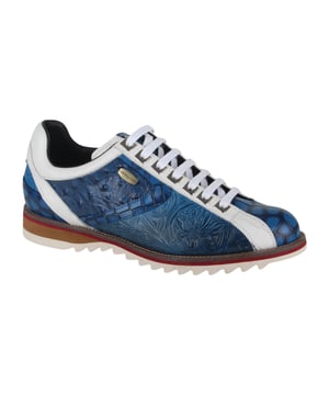 
Lorenzo Conti (by Laura Vita) ACHILLE 01 Bleu  sneakers heren in de kleur blauw materiaal leer maat 40 binnenvoering Leer materiaal zool Rubber