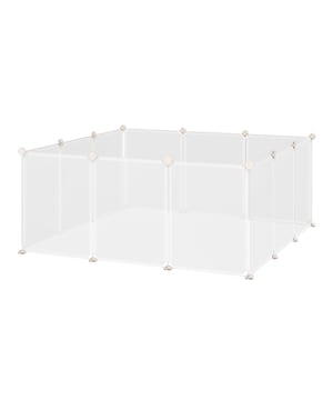 
Ontdek de PawHut dierenren, de perfecte oplossing voor gezinnen met kleine huisdieren. Deze veelzijdige ren biedt een ruime omgeving waarin uw geliefde huisdieren veilig kunnen spelen en ontspannen. Dankzij de flexibele configuraties kunt u de ren eenvoudig aanpassen aan uw woonkamer of tuin. Ideaal voor kittens, konijnen, chinchilla's, egels en cavia's, biedt hij een harmonieuze samenkomst met de garantie dat uw dieren in een veilige omgeving zijn. Een must-have voor elk dierenliefhebbend huis.Het is een modulair systeem dus u kunt ook meerdere sets combineren om de ren hoger te maken of uit te breiden.Belangrijke kenmerken:VARIABEL: De box bestaat uit individuele panelen die in verschillende vormen neergezet kunnen worden.STABIELE CONSTRUCTIE: Dit dierenverblijf is gemaakt van hoogwaardig metaal en kunsthars, het is stevig en duurzaam en gaat lang mee.VOOR VERSCHILLENDE SOORTEN DIEREN: Ideaal voor kleine dieren zoals kittens, konijnen, chinchilla's, egels, cavia's en andere huisdieren van vergelijkbare grootte. OPMERKING: NIET GESCHIKT VOOR HAMSTERS EN RATTENSLIPVAST: Antislipkussentjes en riemen helpen het dierenverblijf op zijn plaats te houden en te voorkomen dat het gaat wiebelenPRODUCTGEGEVENS: Afmetingen (3 x 3): 105 l x 105 b x 45 h cm, Afmetingen per paneel: 45 l x 35 b cmVoordelen:Biedt veel speel- en rustruimteGemaakt van stevig metaal en PP-kunststofDuurzaam voor langdurig gebruikNiet geschikt voor hamsters en rattenFijnmazig ontwerp voorkomt ontsnappenStijlvol wit design passend in elk interieurdierenren|kleine huisdieren|konijnenhok|cavia|dierenverblijf - Afmeting: - Kleur: Wit - Materiaal: Metaal