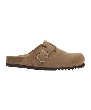 

     Artikel F32198-Fae in kleur Beige Scuro is een prachtige bruine slipper, voor dames, van het merk Scholl. De zool is van rubber. De voering is gedeeltelijk leer. De voetwijdte is standaard.
    
    