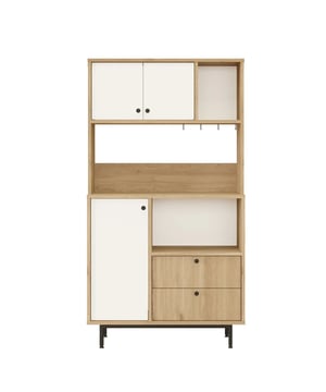 
Producteigenschappen: Gemaakt van 100% melamine-gecoate spaanplaten. Dikte: 18 mm. Veelzijdig en functioneel. De mogelijkheid om het aan de muur te bevestigen, voegt extra veiligheid toe, terwijl verstelbare planken de ruimte aanpassen aan uw behoeften. Productafmetingen: Lengte 88 cm x Diepte 35,5 cm x Hoogte 161,2 cm - Netto gewicht: 43,7285 kg. Pakketafmetingen:Pakket nr. 1: Lengte 100 cm x Diepte 41 cm x Hoogte 33 cm - Bruto gewicht: 46,030 kg.  Merk: CaliCosy Kleur: Wooden Effect