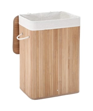 
Ontdek onze opvouwbare wasmand met 3 handvatten van bamboe, zeer functioneel. U kunt hem inklappen wanneer u hem niet gebruikt om ruimte te besparen. Bovendien is de stoffen zak afneembaar en wasbaar voor meer hygiëne. Deze wasmand is een echte ruimtebespaarder en maakt opbergen gemakkelijker. Productkenmerken: Hoofdmateriaal: bamboe. Opvouwbare mand. 3 handvatten. Afneembare en wasbare waszak. Capaciteit van 72L. Productafmetingen: Breedte 40 cm x Hoogte 60 cm x Diepte 30 cm - Nettogewicht: 2,15 kg. Verpakkingsafmetingen: Verpakking nr.1: Hoogte 30 cm x Breedte 40 cm x Diepte 60 cm - Brutogewicht: 2,5 kg. Merk: CaliCosy Kleur: Brown