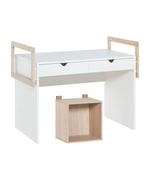
Het bureau met 2 lades en open voorzijde is een stijlvol en elegant bureau. Het bureau heeft 2 lades en massief grenen randen. Ideaal voor het opbergen van uw kantoorbenodigdheden. Productkenmerken: 2 lades met gedempte sluitingen. Randen aan de zijkanten om kubussen of andere opbergaccessoires op te hangen. Gemaakt in Europa Product Afmetingen en Gewichten: Bureau: Lengte 118 cm x Breedte 65 cm x Hoogte 93,4 cm Bureau: Gewicht 34,15 kg: Lengte 24 cm x Breedte 31,5 cm x Hoogte 32,5 cm Gewicht 3. 35 kg Afmetingen verpakking: Afmetingen verpakking bureau: Pakket 1: Lengte 102,3 cm x Breedte 71,4 cm x Hoogte 9,7 cm - Gewicht 23,5 kg Pakket 2: Lengte 111,8 cm x Breedte 71,5 cm x Hoogte 5 cm - Gewicht 16,7 Afmetingen verpakking kubus: Lengte 55,3 cm x Breedte 35,5 cm x Hoogte 7 cm - Gewicht 4,4 kg De STIGE collectie biedt meubels met een tijdloos en functioneel design. De mix van kleuren gecombineerd met de natuurlijkheid van het massieve grenen geeft Deze collectie een moderne en toch natuurlijke stijl. Merk: CaliCosy Kleur: White