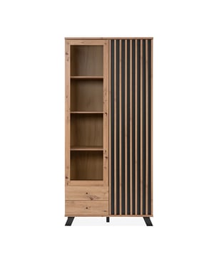 
Ontdek onze Dressoir met 2 deuren en 2 laden met eiken ambachtelijke decoratie van 92 cm - Lublin. Dankzij zijn opslag in de hoogte verlies je geen vloerruimte, waardoor het meubel in veel interieurs past. Het eigentijdse ontwerp met lamellenfront voegt een decoratief tintje toe aan je interieur. De glazen deur stelt je in staat om je mooiste serviesgoed of andere decoratieve objecten tentoon te stellen. Productkenmerken: Materialen: Spaanplaten / MDF. 2 deuren. 2 laden. Afmetingen van het product: Lengte 92 cm x Breedte 40 cm x Hoogte 198 cm - Nettogewicht: 75,5 kg. Afmetingen van de verpakkingen: Verpakking nr. 1: Lengte 194,5 cm x Hoogte 43 cm x Diepte 8 cm - Bruto gewicht: 25 kg. Verpakking nr. 2: Lengte 189 cm x Hoogte 47 cm x Diepte 8,5 cm - Bruto gewicht: 28,5 kg. Verpakking nr. 3: Lengte 111,5 cm x Hoogte 48 cm x Diepte 15,5 cm - Bruto gewicht: 31 kg. Totaal bruto gewicht: 84,5 kg. Merk: CaliCosy Kleur: Wooden Effect