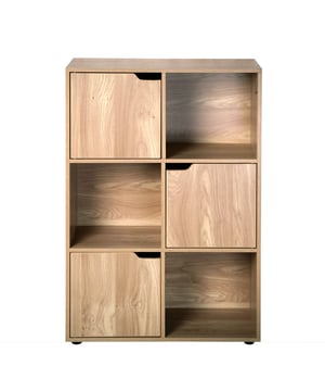 
De 6 vakken van Deze meubelset geven een eigentijdse uitstraling aan uw slaapkamer en aan alle andere kamers van uw huis. 6 vakken zijn beschikbaar voor uw documenten, kranten, accessoires en andere persoonlijke spullen. De 6 vakken zijn de perfecte opbergoplossing voor uw huis! Materiaal: MDFD Afmetingen: 60 cm X 29 cm X H 90 cm Gewicht: 16000 g Merk: CaliCosy Kleur: Wooden Effect