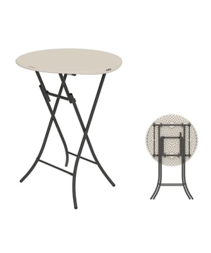 
Of het nu gaat om een ​​tuinfeest, een bruiloft of een gezellige barbecue in uw eigen tuin: de klaptafel van Lifetime is een echte alleskunner! Naast de veelzijdige toepassingsmogelijkheden en het tijdloze design is de tafel dankzij het lage gewicht van circa 7 kg ook nog eens zeer handzaam en eenvoudig te vervoeren. Bovendien overtuigt het door zijn extreme stabiliteit: het frame is gemaakt van gepoedercoat staal en het tafelblad is gemaakt van UV-bestendig kunststof, dat bovendien kras- en stootvast is.Met de klaptafel van Lifetime behoort het verbleken van de oppervlakken tot het verleden, want de speciale UV-beschermfolie maakt geen kans meer tegen de zonnestralen!Bijzonderheden:   Snelle montage dankzij opvouwfunctie  Veelzijdige toepassingen   Gemakkelijk schoon te makenGeschikt voor binnen- en buitengebruikUV-bestendig oppervlakDikte van het tafelblad 37mmMateriaalspecificatie: PolyethyleenGewicht: 7 kilo - Afmeting: L - Kleur: Wit - Materiaal: Kunststof