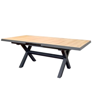 
Laat je tuin of balkon stralen met de tuinmeubels van SenS-Line. Het is weer tijd om massaal van de buitenlucht te genieten. En wat is nou een betere plek om dit te doen dan in je eigen tuin. Breng stijl en comfort naar je buitenruimte met onze onweerstaanbare collectie tuinmeubels. Of je nu kiest voor een gezellige loungeset, een picknicktafel voor kinderen of een elegant bistrosetje, wij hebben alles om van je tuin een plek te maken waar ontspanning en plezier hand in hand gaan.Belangrijkste informatie over het artikel: - Aluminium frame- Keramisch tafelblad in teakkleur- Uitschuifbaar - Afmeting: - Kleur: Bruin - Materiaal: Keramiek