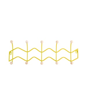 
Coat Rack – Functioneel en trendyDe coat racks van Present Time komen in verschillende vormen en kleuren, perfect passend binnen ons Funky Vibes thema. De houten knoppen in combinatie met een trendkleur zorgen voor een speelse en stijlvolle uitstraling. Liever iets rustigers? Kies dan voor een van de neutrale modellen die een subtiele charme toevoegen aan je ruimte. - Afmeting: 61x6,5x20 - Kleur: Geel - Materiaal: Metaal