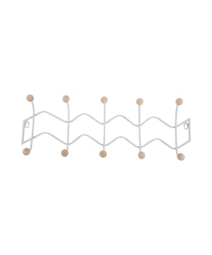 
Coat Rack – Functioneel en trendyDe coat racks van Present Time komen in verschillende vormen en kleuren, perfect passend binnen ons Funky Vibes thema. De houten knoppen in combinatie met een trendkleur zorgen voor een speelse en stijlvolle uitstraling. Liever iets rustigers? Kies dan voor een van de neutrale modellen die een subtiele charme toevoegen aan je ruimte. - Afmeting: 61x6,5x20 - Kleur: Wit - Materiaal: Metaal