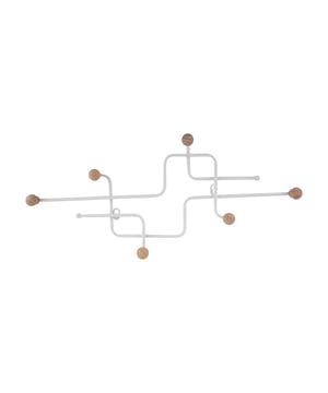 
Coat Rack – Functioneel en trendyDe coat racks van Present Time komen in verschillende vormen en kleuren, perfect passend binnen ons Funky Vibes thema. De houten knoppen in combinatie met een trendkleur zorgen voor een speelse en stijlvolle uitstraling. Liever iets rustigers? Kies dan voor een van de neutrale modellen die een subtiele charme toevoegen aan je ruimte. - Afmeting: 60,5x4x26,5 - Kleur: Wit - Materiaal: Metaal