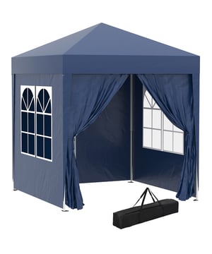 
Dit nieuwe model compacte tuinhuisje/partytent is een geweldige, gemakkelijke buitentent met een afmeting van 200x200 cm. Het is ideaal voor familiebijeenkomsten, bruiloften, picknicks, sportevenementen, bouwplaatsen en kampeertochten. De eenvoudig op te zetten luifel kan in minder dan een minuut worden gemonteerd. Dit tuinhuisje heeft een hoogwaardig gepoedercoat stalen frame.Omschrijving: Wordt geleverd met draagbare draagtas Water- en roestbestendige zonnekap Effectieve UV-output Dwarsspant dakconstructieOxford polyester Inclusief draagtas Zijpanelen zijn eenvoudig te verwijderen en vast te maken met klittenbandTotale afmetingen: 200x200x245 cmhoogte dakrand: 1,96 m.Technische specificaties: 1 x opvouwbare partytent/tuinhuisje 200x200 cm 4 x zijwanden 4 x scheerlijn 8 x grondpenLeveringsomvang: 1 x opklapbaar tuinhuisje metalen frame 4 x zijwanden 4 x scheerlijn 8 x grondpendraagtas - Afmeting: - Kleur: Blauw - Materiaal: Polyester