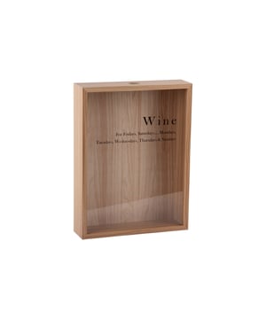
Wine Momentum Box – Bewaar herinneringen in stijlDe Wine Momentum Box van Present Time is de perfecte manier om de kurken van memorabele proostmomenten te bewaren. Deze box voegt niet alleen een stukje nostalgie toe aan je interieur, maar is ook een stijlvolle manier om je bijzondere herinneringen met vrienden en familie te koesteren. Een must-have voor elke wijnliefhebber! - Afmeting: 30x8x40 - Kleur: Wood - Materiaal: Hout