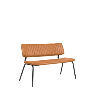 
Eetkamerbank Gusto van LABEL51 is een stijlvolle en moderne toevoeging aan elke eetruimte. Met zijn strak design en Cognac Kunstlederen stoffering straalt deze eetkamerbank een tijdloze elegantie uit. Het verticale stiksel en het minimalistische frame van zwart metaal geven de bank een eigentijdse en luxe uitstraling. Dankzij het comfortabele zitvlak en de rugleuning biedt de bank een prettige zitervaring, perfect voor lange, gezellige diners. - Afmeting: 63x120x81 - Kleur: Bruin - Materiaal: Kunstleer