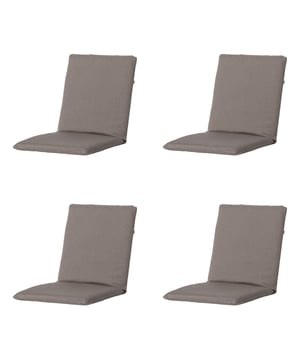 
Madison Tuinkussens – Set van 4 | Comfort en Stijl voor jouw TuinGeef je tuinmeubelen een stijlvolle en comfortabele upgrade met deze set van 4 Madison tuinkussens. Madison, een gerenommeerd Nederlands merk, staat bekend om hoogwaardige kussens die zowel comfort als duurzaamheid bieden.Deze kussens zijn gemaakt van kwalitatieve materialen die bestand zijn tegen verschillende weersomstandigheden. De zachte, goed gevulde vulling zorgt voor optimaal zitcomfort, terwijl de stevige stof langdurig mooi blijft. Dankzij de neutrale en tijdloze ontwerpen passen deze tuinkussens perfect bij verschillende tuinsets en stijlen.Voordelen van de Madison tuinkussens: Set van 4 – ideaal voor complete tuinsets Hoogwaardige materialen en uitstekende afwerking Comfortabele vulling voor extra zitgemak Duurzaam en weerbestendig Geschikt voor diverse buitenmeubelenCreëer een sfeervolle en comfortabele buitenruimte met de tuinkussens van Madison! - Afmeting: Ca. 97x49 cm - Kleur: Taupe - Materiaal: Katoen