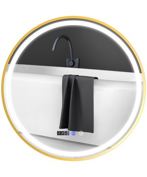 
Ervaar de HOMCOM badkamerspiegel met slimme LED-technologie die stijl en functionaliteit perfect combineert. Pas de helderheid van de LED badkamerspiegel eenvoudig aan van 10% tot 100% en kies met touch-bediening tussen drie lichtkleuren: warm wit (3000K), natuurlijk wit (4500K) en koel wit (6500K). De anticondensfunctie zorgt bovendien voor een helder zicht na het douchen. Dankzij de geheugenfunctie onthoudt de wandspiegel met verlichting uw instellingen.Omschrijving:· De verstelbare helderheid en drie kleurtemperaturen voldoen aan verschillende verzorgingsbehoeften· De geheugenfunctie van de badkamerspiegel met LED onthoudt uw laatst gebruikte instellingen gemakkelijk· De anticondensfunctie van de wandspiegel zorgt voor een heldere reflectie na het douchen· Ingebouwde weergave wisselt af tussen tijd en temperatuur· Koper-vrije, verzilverde badkamerspiegel met hoogresolutie en splintervrije folie garanderen helderheid en veiligheid· 5 mm dik glas, omlijst in een breed, goudkleurig frame voor verhoogde veiligheid· Eenvoudige wandmontage met meegeleverde accessoiresTechnische specificaties:· Kleur: Goud· Materiaal: Glas, Aluminium legering, Metaal· Totale afmetingen: Ø60 x 3,5T cm· Grootte van het condensvrije pad: 30L x 20B cm· Vermogen: 29W (totaal), 17W (licht), 12W (anticondens)· Lumen: 1020 lm· Kleurtemperatuur: 3000K warm wit / 4500K natuurlijk / 6500K koel wit· Kabellengte: 0,6 m· Adapteringang: AC 220-240V, 50/60Hz, 23W· Adapteruitgang: DC 12V, 1,5A· Opmerking: 1, Verwijder de beschermfolie op het spiegeloppervlak voor gebruik2, Voor een betere gebruikservaring wordt de installatie van een wandcontactdoos met schakelaar aangeraden - Afmeting: - Kleur: Goud - Materiaal: Glas