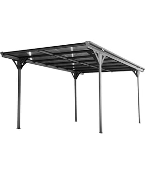 
Praktische, stabiele en mooie rondboogcarport. De carport bestaat uit dubbelwandige panelen van 6 mm en een gepoedercoat aluminium frame in antraciet (RAL 7016).  Het dak van dubbelwandige platen is bestand tegen sneeuwbelastingen tot 100 kg/ m², is UV-bestendig en zorgt voor een hoge mate van bescherming tegen lichtinval. Uw voertuig is beschermd tegen weersinvloeden zoals regen en sneeuw. Het regenwater wordt optimaal afgevoerd via de meegeleverde regengoot. De carport is flexibel inzetbaar en tevens te gebruiken als paviljoen. Onderhouds- en corrosievrij - nooit meer schilderen, geen roest, geen verwering! Om een ​​eenvoudige montage te garanderen, zijn er 2 personen nodig. Er wordt een schroevenset voor bevestiging aan de vloer meegeleverd.Speciale kenmerken:Duurzame aluminium constructieDubbele wandpanelen van 6 mmBeschermt uw voertuigWeinig onderhoudBij de levering inbegrepen:profielendakplatengootSchroevenset - Afmeting: - Kleur: Antraciet - Materiaal: Aluminium