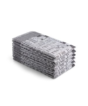 
Deze mooie set met luxe theedoeken past in iedere keuken!De theedoeken zijn gemaakt van katoen. De katoen is van stevige kwaliteit, hierdoor gaan deze lang mee en kunnen deze gewoon op 60 graden gewassen worden. De theedoeken hebben een groot absorptievermogen, waardoor de vaat makkelijk en snel afgedroogd wordt.MogelijkhedenDe theedoeken zijn te gebruiken voor diverse doeleinde. Zoals; drogen, servet en schoonmakenKeukencollectieDeze keukencollectie is verkrijgbaar in verschillende patronen en kleuren. Ieder patroon is te bestellen in een set van 6 theedoeken. Unieke eigentijdse designs keukentextiel. Tevens verkrijgbaar bijpassende keukendoeken.MatenDe theedoeken hebben een formaat van 50x70 cm.MaterialenOnze doeken zijn gemaakt van hoogwaardige kwaliteit katoen. Waardoor ze lang mee gaan en netjes blijven. Daarnaast zijn ze voorzien van een handige ophanglus.WasvoorschriftenDe theedoeken kunnen gewassen worden tot 60 °C . De theedoeken mogen in de droger, mits op een lage temperatuur.Inhoud verpakking6 theedoeken 50x70 cm in uniek eigentijds patroonProduct specificaties:100% katoenSet van 6 theedoekenFormaat 50x70 cmWassen tot 60 gradenDrogen op een lage temperatuurBSCI - gecertificeerdOekotex - gecertificeerd - Afmeting: 50 x 70 cm - Kleur: Zwart - Materiaal: Katoen