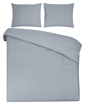 
Droom heerlijk weg onder dit zachte en ademende DoubleDry dekbedovertrek, gemaakt van 100% natuurlijk katoen. Deze eenpersoons dekbedovertrekset in een rustgevende lichtijsblauwe kleur zorgt voor een comfortabele en ontspannen nachtrust. De set bestaat uit een dekbedovertrek van 140x200/220 cm en één kussensloop van 60x70 cm. Geniet van de zachtheid en de ademende eigenschappen van natuurlijk katoen, perfect voor een goede nachtrust.Dit effen dekbedovertrek is niet alleen heerlijk zacht, maar ook praktisch in gebruik. Het katoen met een draaddichtheid van 144 TC voelt koel aan en is warmteregulerend. De extra lange instopstrook over de gehele breedte (60 cm) zorgt ervoor dat je dekbed goed op zijn plaats blijft. Bovendien is het overtrek makkelijk te onderhouden: het is wasbaar op 60°C en geschikt voor de droger op lage temperatuur. Een tijdloze toevoeging aan elke slaapkamer!KleurLicht IJsblauwMateriaalKatoenAfmeting dekbedovertrek140 x 200/220 cmAfmeting kussensloop60 x 70 cmMaatvoeringEenpersoonsLengte instopstrook60 cmDubbelzijdige instopstrookJaType instopstrookInstopstrook over gehele breedteDraaddichtheid144PatroonEffenWasbaarJaWasvoorschriftDrogen op lage temperatuur | Machinewas 60 °CGeschikt voor wasdrogerJaStrijkvrijNeeAantal kussenslopen1VerpakkingsinhoudDekbedovertrek + 1 kussensloopDoelgroepVolwassenenGeslachtUnisexInclusief instopstrookJaGeschikt voor dekbedmaatEenpersoonsGewicht1.24 kgAfmetingen verpakking4 x 26 x 37 cm (H x B x L)