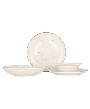 
De ervaring van het proeven van biologisch voedsel is anders voor liefhebbers van gastronomie. Door natuurlijke biologische gerechten en elegante accenten samen te brengen, maximaliseert GRAIN deze ervaringen.Deze set bevat:- 6 dessertborden 23 cm- 6 dinerborden 27 cm- 6 diepborden 25 cm (1300 cc)- 6 kommetjes 16 cm (400 cc)Specificaties:- Magnetron- en ovenbestendig: Dankzij onze duurzame grondstoffen en uitgebreide R&D-inspanningen; kunnen onze producten veilig worden gebruikt in de magnetron en oven, zelfs voor de hoge temperatuurvereisten van restaurants.- Vaatwasmachinebestendig: Horecasector vereist snelle service-tot-schoonmaakcycli. Ons zeer resistente beglazingsproces beschermt alle Bonna-producten in een zeer corrosieve industriële vaatwasseromgeving om aan de snelle cyclusbehoeften te voldoen.- Thermische schokbestendig: onze producten zijn duurzaam tegen plotselinge temperatuurschommelingen en onder extreme temperatuuromstandigheden in de keuken met een hard glazuuroppervlak en hoogwaardige grondstoffen.- Glazuurschadebestendig: Krassen zijn een veelvoorkomend probleem in de food- en cateringsector. Dankzij onze uitgebreide R&D-inspanningen; biedt onze geavanceerde beglazingstechniek een hoge krasbestendigheid in al onze producten.- Randchipgarantie: het volledige Bonna-productassortiment, geïdentificeerd met de "b", stelt de strengste normen ter discussie en kan jarenlang worden gebruikt door te voldoen aan de eisen van de horeca-industrie.Materiaal: PorseleinKleur: White