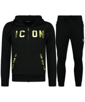 
Joggingpak ICON -  Trainingspakken Heren - ICON Huispak Heren -  11575 - Zwart/ Goud - <p><strong>Specificaties:<br /></strong>- Joggingpak ICON - Trainingspakken Heren<br />- Kleur: Zwart / Goud<br />- Seizoen: Voorjaar / Najaar<br />- Mouwen: Lange Mouw<br />- Patroon: Blanco<br />- Zakken Vest: 2 Steekzakken<br />- Zakken broek: 2 Steekzakken<br />- Materiaal: 20% Katoen , 80% Polyester<br />- Weefsel: Dik geweven<br />- Pasvorm: Slim Fit, <br />- Pasvorm broek: Slim Fit<br />- Wasvoorschrift: Machinewas 30 graden, Binnenste buiten wassen <br />- Beschikbare maten: S - M - L - XL - XXL</p>
