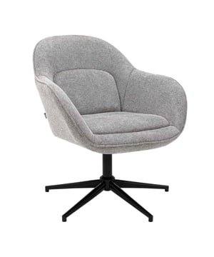 
Draaifauteuil Lux, comfortabel en stijlvol. Gehuld in een mooie texture stof op een stevig 360 graden draaibaar frame. Must have! Merk: Kick Collection Kleur: Grijs Hoogte: 83 cm Breedte: 69 cm Diepte: 71 cm Zithoogte: 48 cm Zitdiepte: 48 cm Hoogte armleuning: 63-66 cm Gewicht: 10,1 kg Materiaal: textuurstof en metaal Kleur onderstel: Zwart