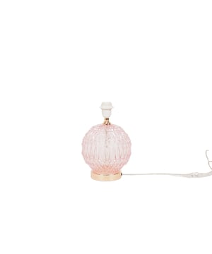
CRYSTAL CLEAR!- This glass tablelamp has a crystal relief, which makes it super chique. When you lighten up this table lamp with foot of glass, it will shine even more! Choose a ledlight of 2 Watt for a soft ambiance and 4 watt if you like to use it as a reading lamp. Important features:- Made of pink coloured glass- Including a wire with on/off switch- Lightbulb and lampshade are not included- E27 fitting - Size lamp: 19x19x20cm- Size wire: 1 meterStyling tip: Give this chique crystal glass tablelamp some spotlight by placing it on a pile of books. Merk: Table Lamp - Crystal Ball - Glass - Pink - 19x19x20cm