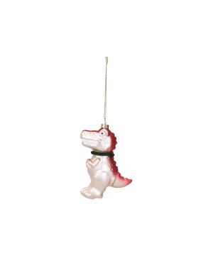 
ORIGINAL XMAS ORNAMENTS- Your Xmas will not be complete without funny Xmas decoration. Important features:- Made of glass- Size: 4,5x9,5x12,5cm Styling tip: You can also hang the ornamenten above your table or on a standing branch.  Merk: Xmas Hanger - Dino - Glass - Pink - 4,5x9,5x12,5cm