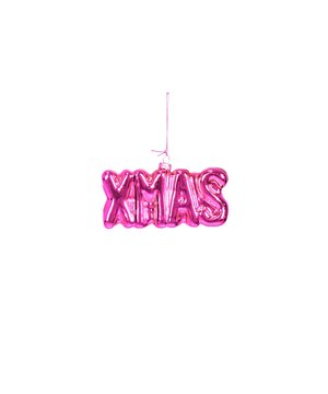
ORIGINAL XMAS ORNAMENTS- Your Xmas will not be complete without funny Xmas decoration. Important features:- Made of glass- Size: 14,5x3,5x7,5cm Styling tip: You can also hang the ornamenten above your table or on a standing branch.  Merk: Ornament Xmas Hanger XMAS - Pink - Glass - 4,5x3,5x7,5cm