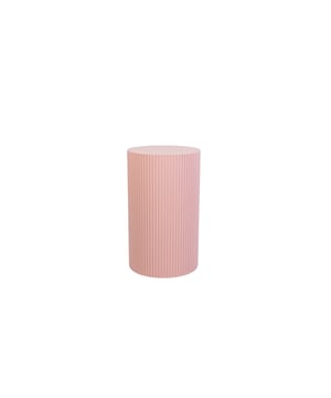 
PILLAR SHOW - Plants and other items deserve to shine, so please give them a stage! With this ribbled pillar you can give the good stuff a nice looking stage.  Important features:- Made of MDF- Size: 30x30x54cm Styling tip: Combine different of these ribbled columns together for a playful look and feel. Merk: Side Table / Pillar- Cylinder - MDF - Light Pink -30x54cm