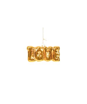 
ORIGINAL XMAS ORNAMENTS - Your Xmas will not be complete without funny Xmas decoration. This LOVE ornaments will make a statement in your Xmas tree.Important features:- Made of glass- Size: 14,5x3,5x7cmStyling Advice: You can also hang the LOVE word ornaments above your table or on a standing branch. Merk: Ornament Xmas Hanger LOVE - Gold - Glass - 14,5x3,5x7cm