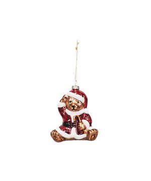 
ORIGINAL XMAS ORNAMENTS- Your Xmas will not be complete without funny Xmas decoration. Important features:- Made of glass- Size: 9,5x6x10,5cm Styling tip: You can also hang the ornamenten above your table or on a standing branch.  Merk: Xmas Hanger - Santa Bear - Glass - 9,5x6x10,5cm