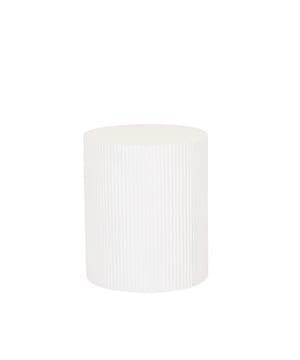 
PILLAR SIDE TABLE- Plants and other home decoration deserve to shine, so please give them a stage! With this pillar side table you can give the good stuff a nice looking stage. This ribbled cylinder has the perfect size for a coffee table or pillar. You can decide!  Important features: - Made of MDF- Size: 60x40x40cm Styling tip: Combine different side tables for a playful effect! Merk: Side Table - Cylinder- MDF - White - 39x45cm
