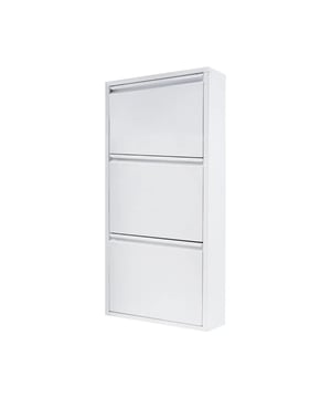
Ontdek de perfecte opbergoplossing voor al je schoenen met de Schoenenkast van Naturn Living. Met zijn compacte formaat van 50 x 15 x 103,5 cm past deze kast moeiteloos in elke ruimte, of het nu de hal, slaapkamer of kast is, en biedt het een ruimtebesparende oplossing die je kostbare vloeroppervlakte beschermt. Deze schoenenkast is ontworpen met jouw behoeften in gedachten. Met drie handige deuren kun je je schoenen netjes opbergen en uit het zicht houden, waardoor een rommelige stapel schoenen verleden tijd is. Geef je ruimte een opgeruimd en georganiseerd gevoel. Gemaakt van duurzaam metaal is deze schoenenkast niet alleen stevig en stabiel, maar kan het ook zware schoenen met gemak dragen, zonder door te buigen of te breken. De mat witte poedercoating zorgt niet alleen voor een stijlvolle en moderne uitstraling, maar maakt de kast ook krasvast. Hiermee past het perfect bij elk interieur en voegt het een vleugje stijl toe aan de ruimte. Met de Schoenenkast van Naturn Living hoef je nooit meer te zoeken naar die ene schoen die je nodig hebt. Al je schoenen zijn overzichtelijk georganiseerd en gemakkelijk bereikbaar, waardoor je tijd en moeite bespaart in je dagelijkse routine. Kies voor geordende elegantie in je ruimte met de Schoenenkast van Naturn Living. Geen rondslingerende schoenen meer, maar een praktische en stijlvolle oplossing voor al je schoenen.     Met het compacte formaat van 50 x 15 x 103,5 cm bespaar je kostbare vloeroppervlakte in elke ruimte.     De drie deuren zorgen voor nette opslag, waardoor je schoenen uit het zicht blijven en een opgeruimde ruimte ontstaat.     Gemaakt van stevig metaal, gaat deze schoenenkast lang mee en kan het je schoenen veilig en georganiseerd bewaren.     Het mat witte design geeft een moderne uitstraling aan elke ruimte, waardoor het een stijlvolle aanvulling is op je interieur. Materiaal: Metaal