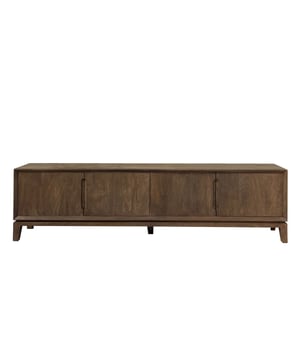 
Ben je op zoek naar een stijlvol en functioneel TV meubel dat perfect past in jouw moderne interieur? Ontdek het Livingfurn Cortez TV meubel, een prachtige combinatie van Japandi design en hoogwaardige materialen. Dit TV meubel van mangohout biedt niet alleen voldoende opbergruimte voor al je media-apparaten en accessoires, maar creëert ook een warme en uitnodigende sfeer in je woonkamer. De Cortez is meer dan alleen een meubelstuk; het is een statement.Het Livingfurn Cortez TV meubel is vervaardigd uit duurzaam mangohout, bekend om zijn unieke nerfpatronen en warme uitstraling. De moderne Japandi stijl combineert het beste van Japanse en Scandinavische designprincipes, wat resulteert in een strakke en natuurlijke look. De elegante lijnen en subtiele, ingefreesde handgrepen geven dit TV meubel een verfijnde uitstraling. Dankzij de Malta finish met geborstelde textuur voelt het meubel niet alleen prettig aan, maar is het ook een lust voor het oog. Het TV meubel wordt als één geheel geleverd, waardoor je direct kunt genieten van je nieuwe aanwinst. Geen montage vereist!MerkLivingfurnTypeTV Meubel / TV Kast / TV StandStijlJapandiMateriaalMangohoutKleurBruinAantal deuren4Aantal vakken4Type kastGesloten kastType deurOpenslaande deurenInclusief achterwandJaMontageNiet vereistAfmetingen210x55x40 cmGewicht41 kg / 47 kg (controleer bij aankoop)