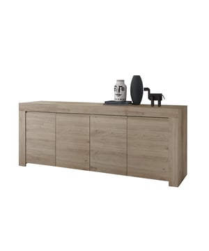 
Ontdek Buffet 4 deuren L210 cm - Firenze. Met meerdere opbergmogelijkheden biedt deze 4-deurs kast een zeer ruime opbergruimte voor serviesgoed of andere door u gekozen objecten. Dit meubelstuk is ideaal voor het inrichten van een eetkamer of woonkamer. Het eigentijdse ontwerp past perfect bij elke interieurstijl. Productkenmerken: FSC-gecertificeerd, wat aangeeft dat het hout van het meubelstuk afkomstig is uit duurzaam beheerde bossen. 100% Italiaanse fabricage. 4 deuren. Gemaakt van spaanplaat. Productafmetingen: Lengte 210 cm x Breedte 42 cm x Hoogte 81 cm - Nettogewicht: 56,9 kg. Verpakkingsafmetingen: Verpakking nr. 1: Lengte 218,2 cm x Hoogte 8,6 cm x Diepte 43,8 cm - Bruto gewicht: 36,2 kg. Verpakking nr. 2: Lengte 86,4 cm x Hoogte 12,2 cm x Diepte 50,9 cm - Bruto gewicht: 24,7 kg. Totaal bruto gewicht: 60,9 kg. Merk: CaliCosy Kleur: Wooden Effect