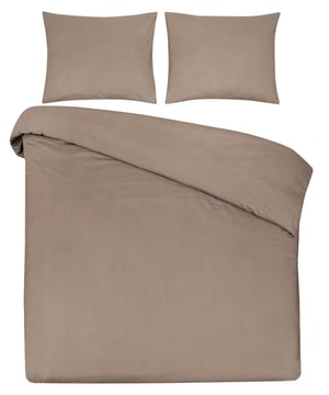 
Droom heerlijk weg onder dit zachte en ademende DoubleDry dekbedovertrek, gemaakt van 100% natuurlijk katoen. Deze eenpersoons dekbedovertrekset in de elegante kleur nougat zorgt voor een comfortabele en rustgevende nachtrust. Het katoen voelt heerlijk aan op de huid en is tegelijkertijd duurzaam en slijtvast. Geniet van het ademende vermogen en de vochtregulerende eigenschappen die dit overtrek te bieden heeft.Dit effen dekbedovertrek is niet alleen zacht, maar ook praktisch in gebruik. De extra lange instopstrook over de gehele breedte (60 cm) zorgt ervoor dat je dekbed goed op zijn plaats blijft. Met een draaddichtheid van 144 TC is dit katoenen dekbedovertrek van hoge kwaliteit. Het is wasbaar op 60°C en geschikt voor de droger op lage temperatuur. Dankzij de OEKO-TEX en BSCI certificering weet je zeker dat je een veilig en verantwoord product in huis haalt.KleurNougatMateriaalKatoenAfmeting140x200/220 cmMaatvoeringEenpersoonsAantal kussenslopen1Breedte kussensloop60 cmLengte kussensloop70 cmLengte instopstrook60 cmDubbelzijdige instopstrookJaType instopstrookInstopstrook over gehele breedteDraaddichtheid144PatroonEffenWasbaarJaWasvoorschriftDrogen op lage temperatuur | Machinewas 60 °CGeschikt voor wasdrogerJaStrijkvrijNeeGeslachtUnisexInclusief instopstrookJaGeschikt voor dekbedmaatEenpersoonsGewicht1.24 kgAfmetingen verpakkingHoogte: 4 cm, Breedte: 26 cm, Lengte: 37 cm