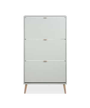 
Productkenmerken: Gemaakt van spaanplaat en MDF, afgewerkt met melamine- of papierdecor.Schoenenkast met panelen van 18 mm dik.Massief houten poten (ca. 16 cm).Handgrepen van kunststof.Melamine afwerking.ABS-randen.Moet aan de muur worden bevestigd.3 kleppen met twee compartimenten per klep.Productafmetingen: Lengte 70 cm x Diepte 24 cm x Hoogte 125 cm - Nettogewicht: 24,2 kg.Pakketafmetingen: Pakket nr. 1: Lengte 116 cm x Diepte 56 cm x Hoogte 14 cm - Brutogewicht: 26,7 kg. Merk: CaliCosy Kleur: Wooden Effect