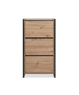 
Productkenmerken: Schoenenkast met 3 dubbele kleppen. Decoratie in ambachtelijk eikenhout en antracietgrijze stijlen. Kan tot 18 paar schoenen opslaan (6 paar per klep). Sterk aanbevolen om aan de muur te bevestigen. Productafmetingen: Lengte 70 cm x Hoogte 25 cm x Breedte 125 cm. Nettogewicht: 29 kg. Pakketafmetingen: Lengte 134,5 cm x Hoogte 44,5 cm x Breedte 15,5 cm. Brutogewicht: 30 kg. Merk: CaliCosy Kleur: Wooden Effect