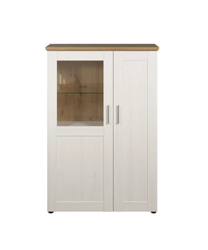 
Productkenmerken: Dressoir met 2 deuren waarvan één met gehard glas. Binnenin bevindt zich 1 glazen plank en 4 planken. Gemaakt van melamine spaanplaat en MDF met witte den en eikenhouten afwerking. Gecertificeerd met het PEFC-label, wat aangeeft dat het hout afkomstig is uit duurzaam beheerde bossen. Wordt gedemonteerd geleverd, zonder decoratie en verlichting. Productafmetingen: Lengte 95 cm x Hoogte 140 cm x Breedte 38 cm - Netto gewicht: 46,69 kg. Verpakkingsafmetingen: Verpakking nr. 1: Lengte 160 cm x Hoogte 11,5 cm x Diepte 45 cm - Bruto gewicht: 28,7 kg. Verpakking nr. 2: Lengte 147 cm x Hoogte 7,5 cm x Diepte 62,5 cm - Bruto gewicht: 23,7 kg. Totaal bruto gewicht: 52,4 kg. Merk: CaliCosy Kleur: White